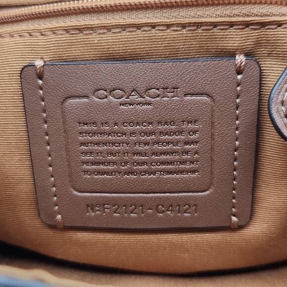 Coach Women's Pennie Backpack 22 Pebble Leather Bag C4121 Chalk Ivory - Picture 5 of 15